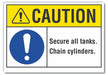 Caution Sign 7inx10in Non-PVC Polymer