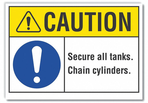 Caution Sign 7inx10in Non-PVC Polymer