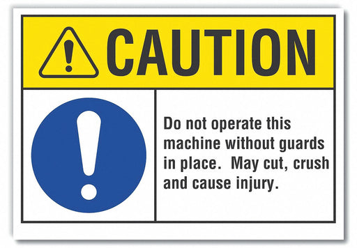 Caution Sign 7in x 10in Non-PVC Polymer