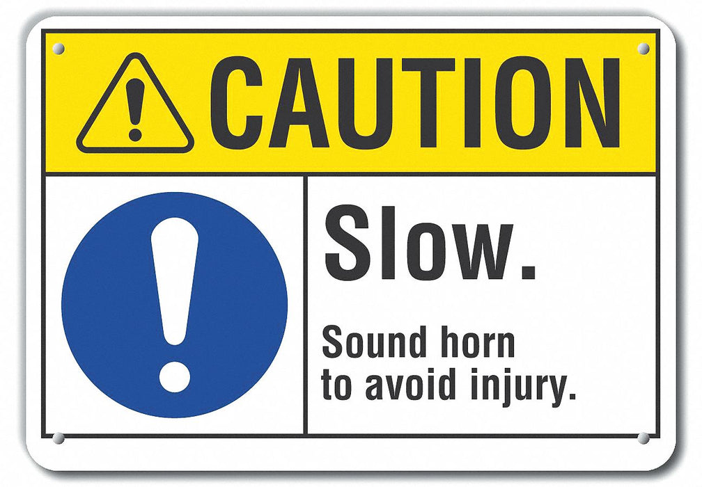 Caution Sign 10 inx14 in Plastic