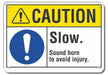 Caution Sign 10 inx14 in Plastic