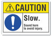 Caution Sign 7inx10in Non-PVC Polymer