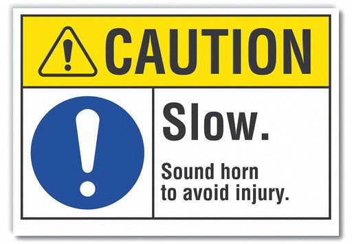 Caution Sign 7inx10in Non-PVC Polymer