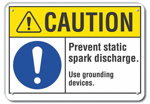 Caution Sign 7 in x 10 in Plastic