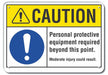 Caution Sign 7 inx10 in Plastic