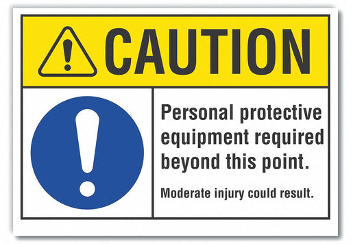 Caution Sign 10inx14in Non-PVC Polymer