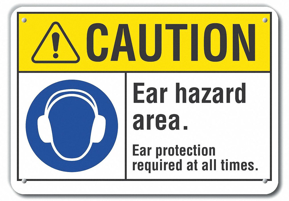 Caution Sign 10 in x 14 in Plastic
