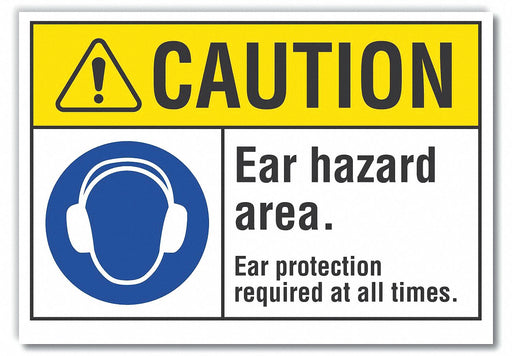 Caution Sign 10in x 14in Non-PVC Polymer