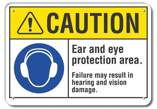 Caution Sign 10 inx14 in Plastic