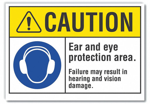 Caution Sign 7inx10in Non-PVC Polymer