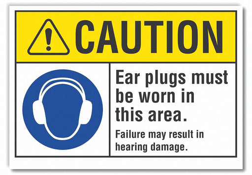 Caution Sign 10in x 14in Non-PVC Polymer