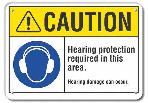 Caution Sign 10 inx14 in Plastic