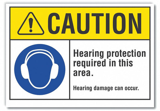 Caution Sign 7inx10in Non-PVC Polymer