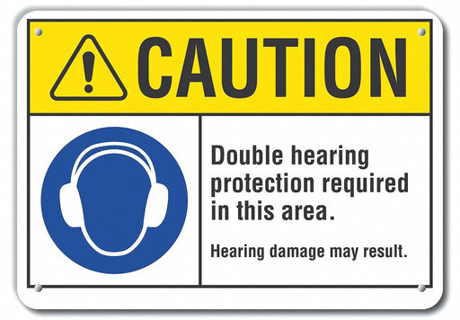 Caution Sign 10 inx14 in Plastic