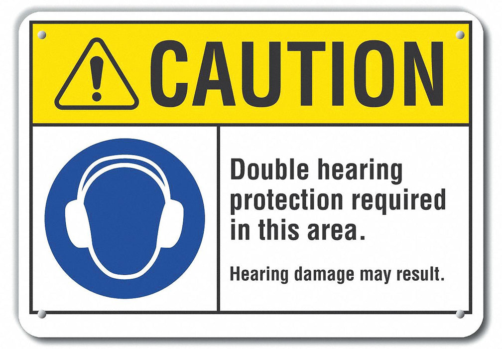 Caution Sign 7 inx10 in Plastic