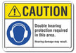 Caution Sign 7 inx10 in Plastic