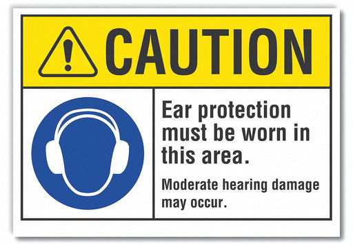 Caution Sign 7in x 10in Non-PVC Polymer
