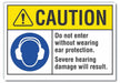 Caution Sign 10inx14in Non-PVC Polymer