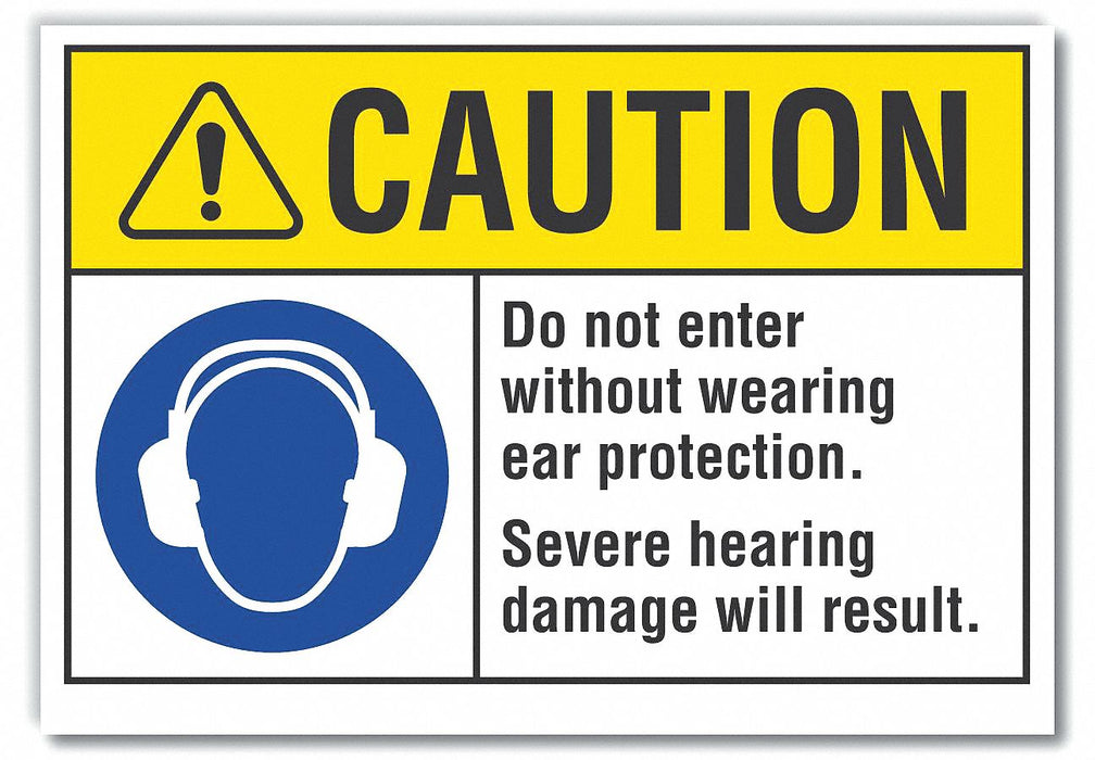 Caution Sign 7inx10in Non-PVC Polymer