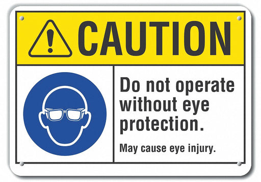 Caution Sign 10 in x 14 in Plastic