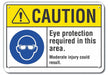 Caution Sign 7 inx10 in Plastic