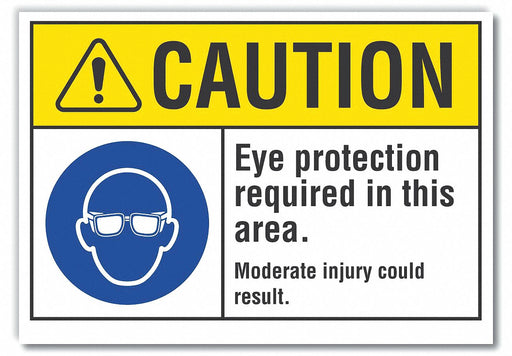 Caution Sign 10in x 14in Non-PVC Polymer