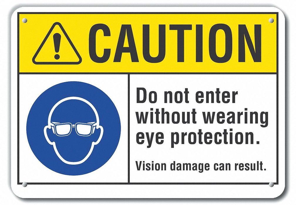 Caution Sign 7 inx10 in Plastic
