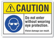 Caution Sign 7inx10in Non-PVC Polymer