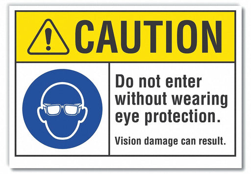 Caution Sign 7inx10in Non-PVC Polymer