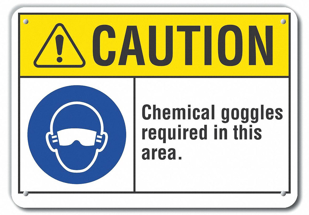 Caution Sign 7 inx10 in Plastic