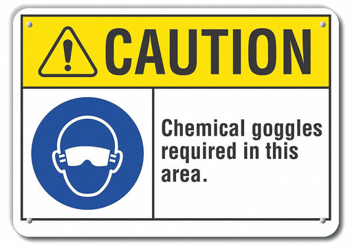 Caution Sign 7 inx10 in Plastic