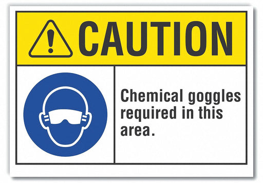 Caution Sign 7in x 10in Non-PVC Polymer
