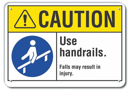 Caution Sign 7 inx10 in Plastic