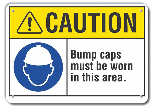 Caution Sign 7 inx10 in Plastic