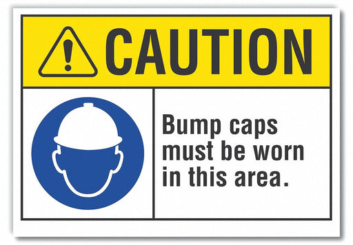 Caution Sign 7inx10in Non-PVC Polymer