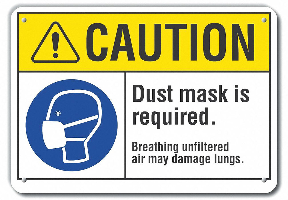 Caution Sign 7 inx10 in Plastic