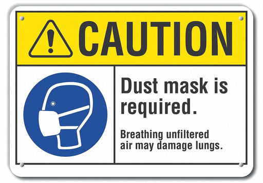 Caution Sign 10 inx14 in Plastic