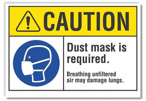 Caution Sign 7in x 10in Non-PVC Polymer
