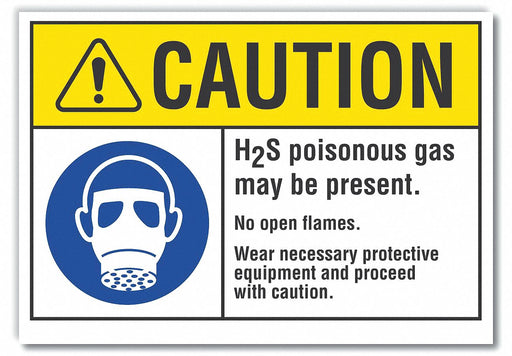 Caution Sign 10in x 14in Non-PVC Polymer