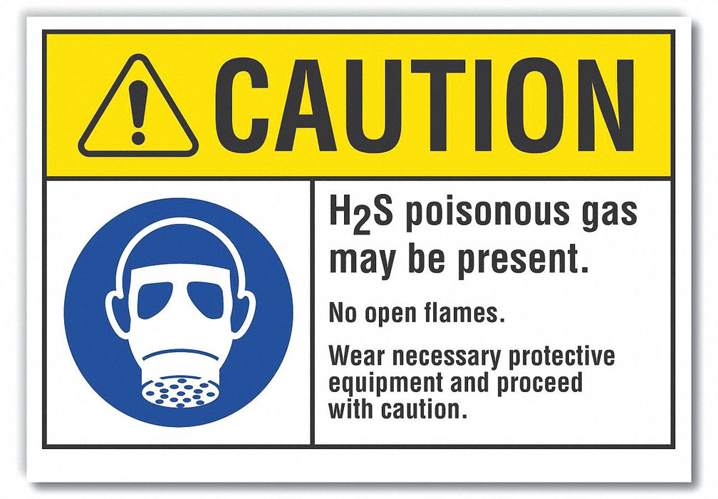 Caution Sign 7in x 10in Non-PVC Polymer