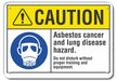Rflct Asbestos Caution Sign 7x10in Alum