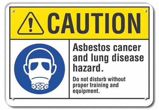 Caution Sign 10 in x 14 in Plastic