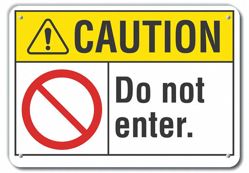 Caution Sign 10 inx14 in Plastic