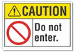 Caution Sign 10in x 14in Non-PVC Polymer