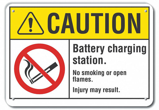 Caution Sign 10 inx14 in Plastic