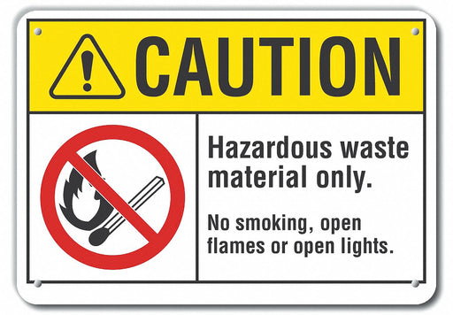 Caution Sign 10 inx14 in Plastic