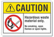 Caution Sign 7inx10in Non-PVC Polymer