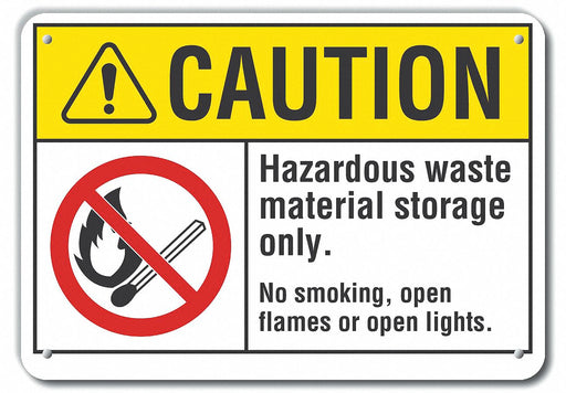 Caution Sign 10 in x 14 in Plastic