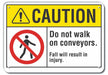 Caution Sign 7 in x 10 in Plastic