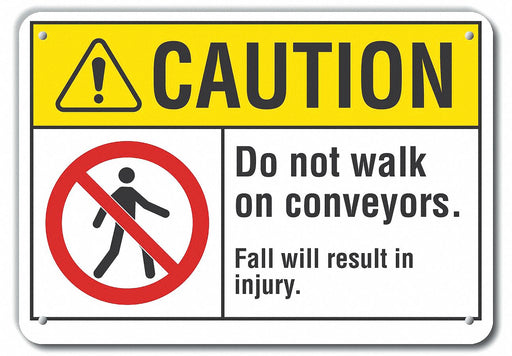 Caution Sign 10 inx14 in Plastic